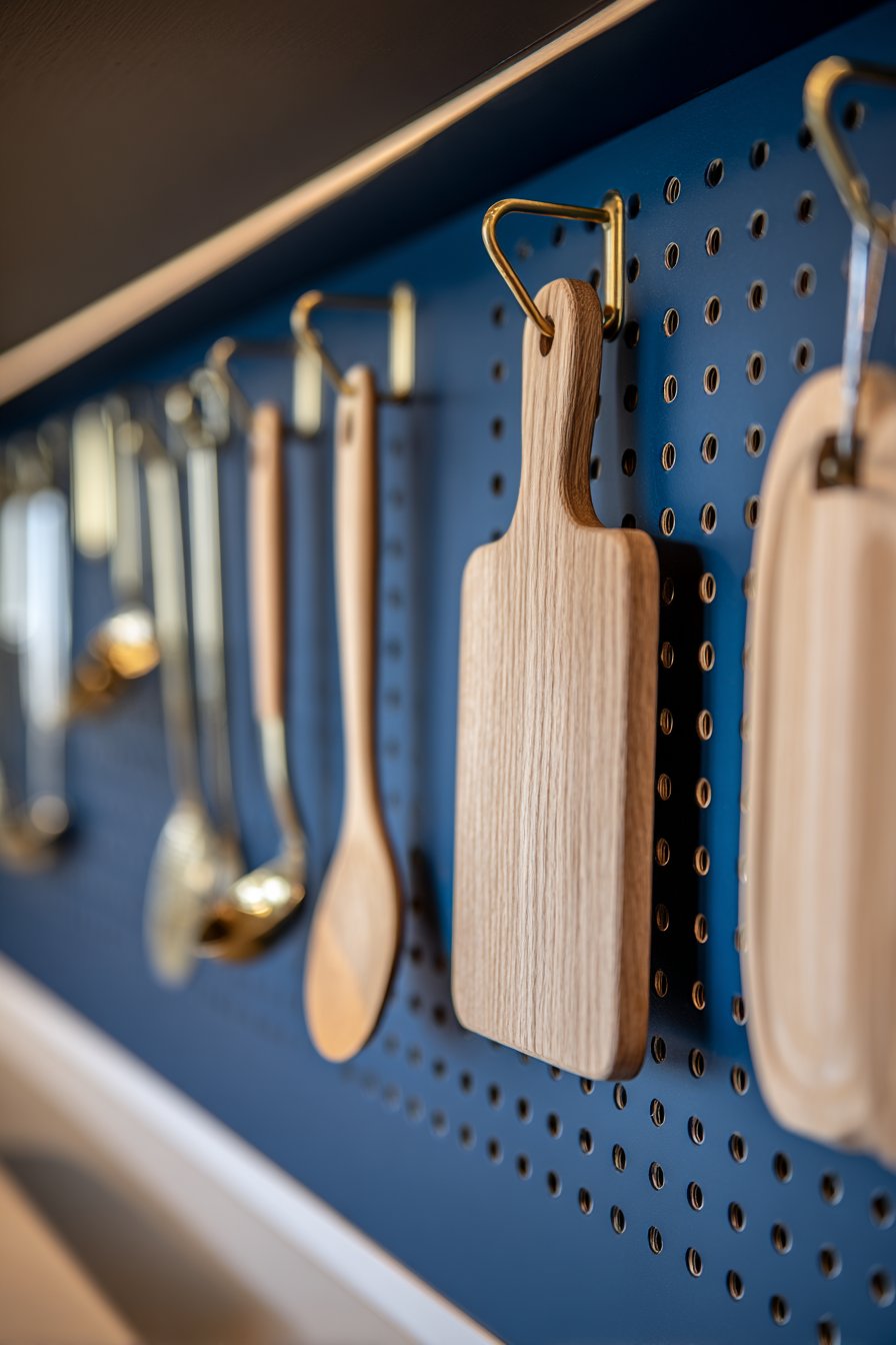 Navy Pegboard Organization System