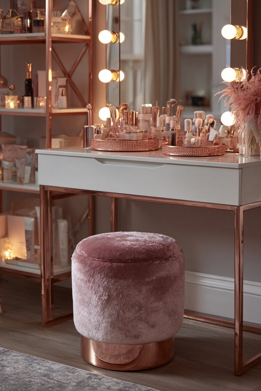 Glamorous Vanity Luxury with Hollywood-Style Lighting