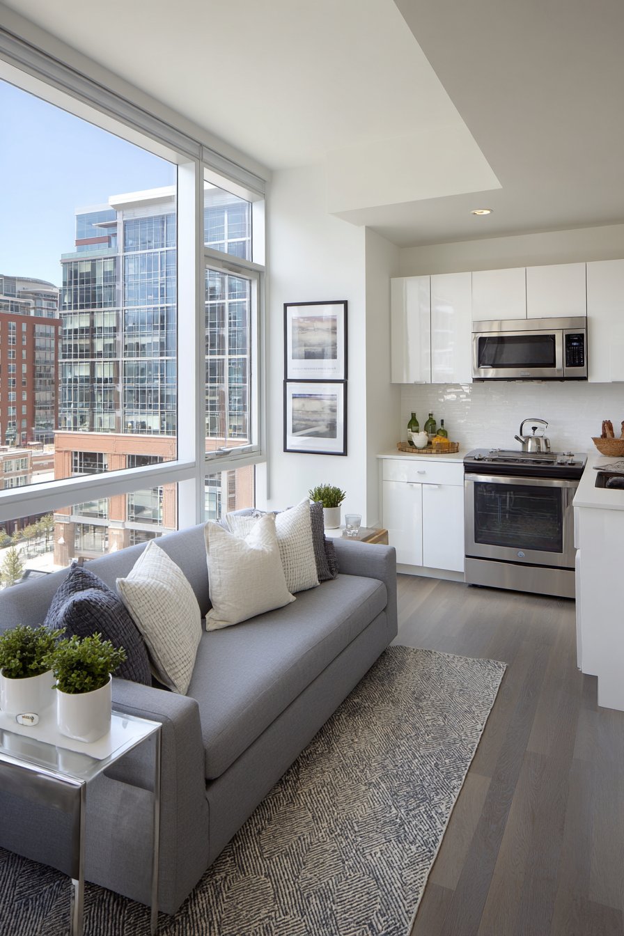 Compact Studio Apartment Galley Layout