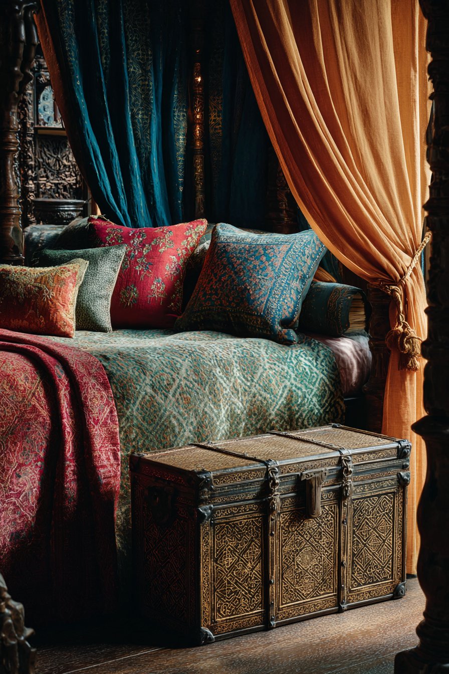 Jewel-Tone Color Palette for Intimate Atmosphere