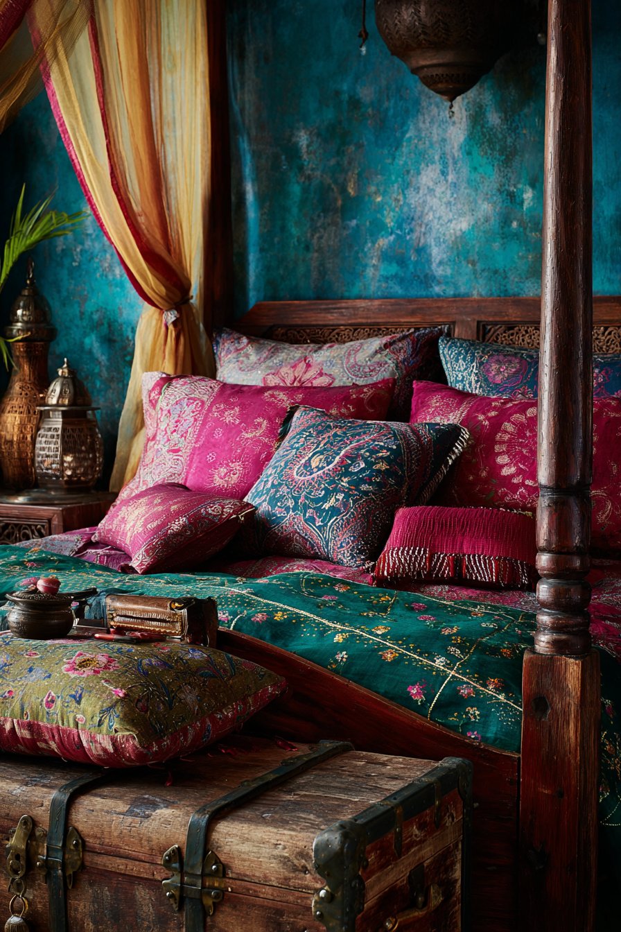 Jewel-Tone Color Palette for Intimate Atmosphere