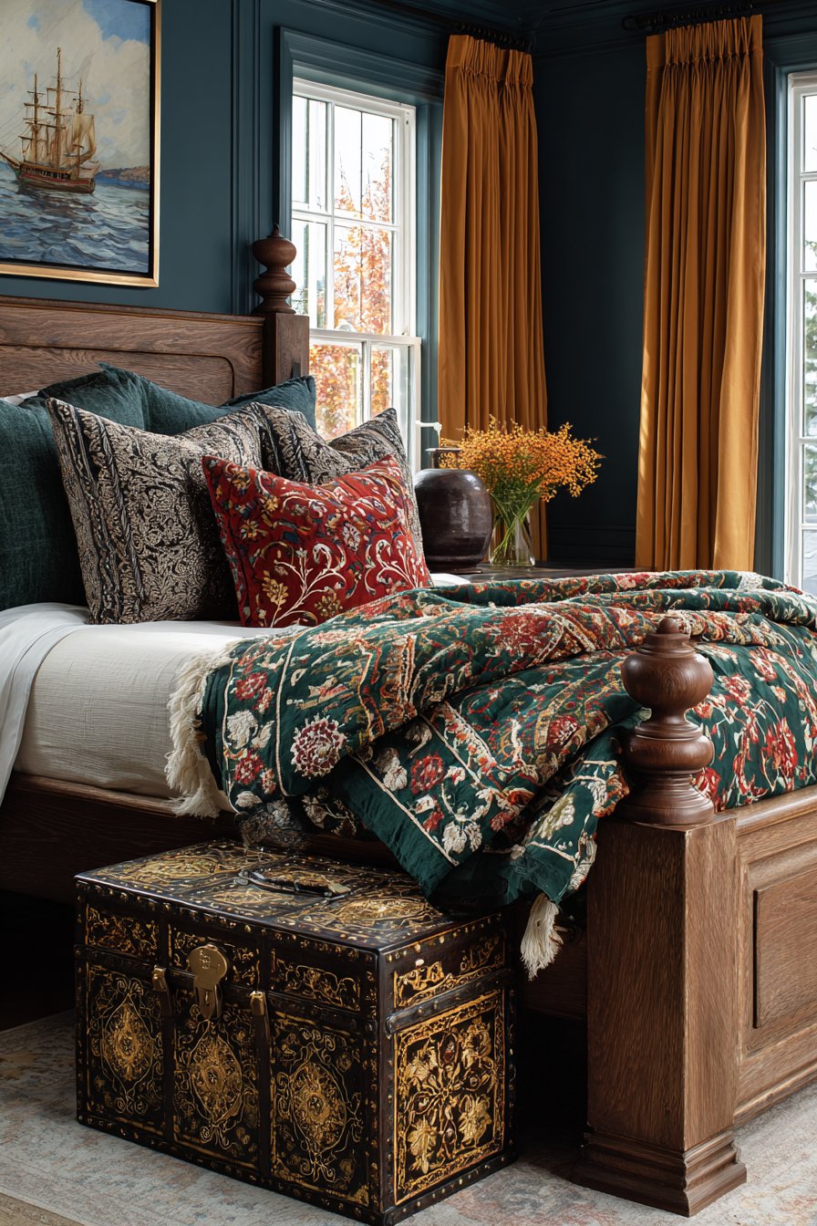 Jewel-Tone Color Palette for Intimate Atmosphere