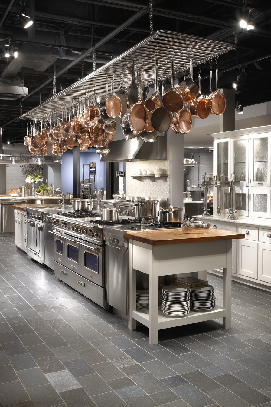 Commercial-Style Stainless Steel Prep Area for Serious Cooking