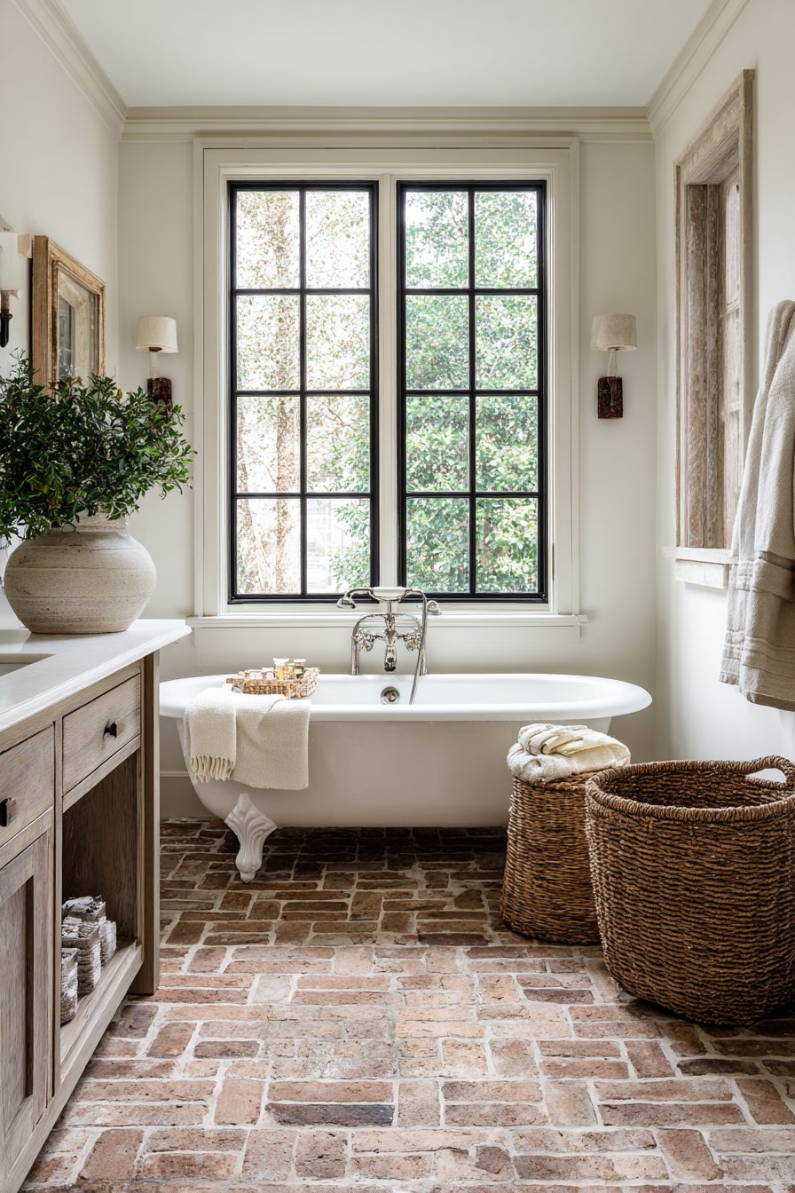 Modern Farmhouse with Traditional Terracotta Flooring
