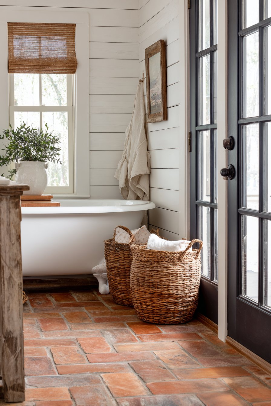 Modern Farmhouse with Traditional Terracotta Flooring