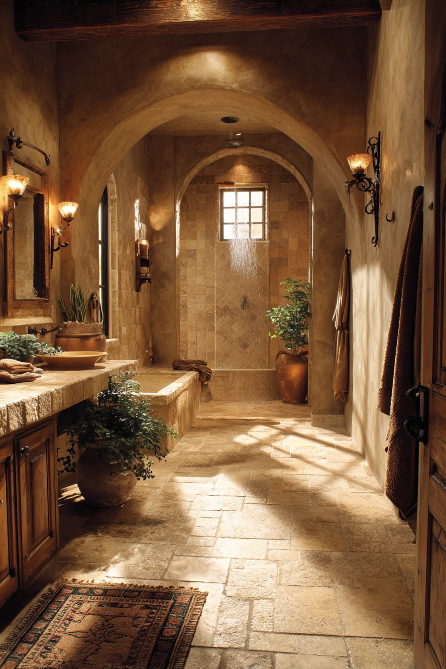 Mediterranean-Inspired Travertine Romance