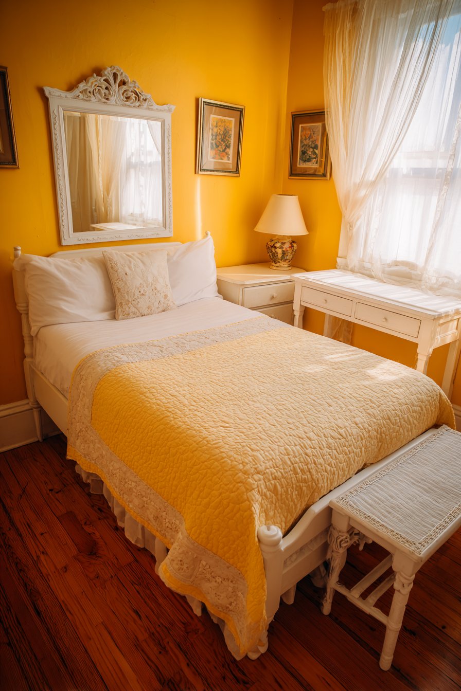 Sunny Yellow and White Classic Combination