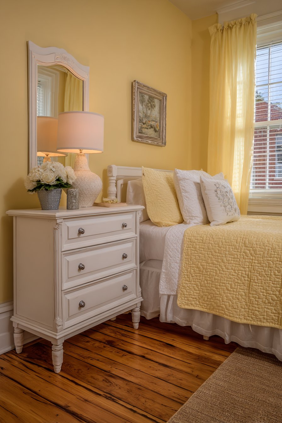 Sunny Yellow and White Classic Combination