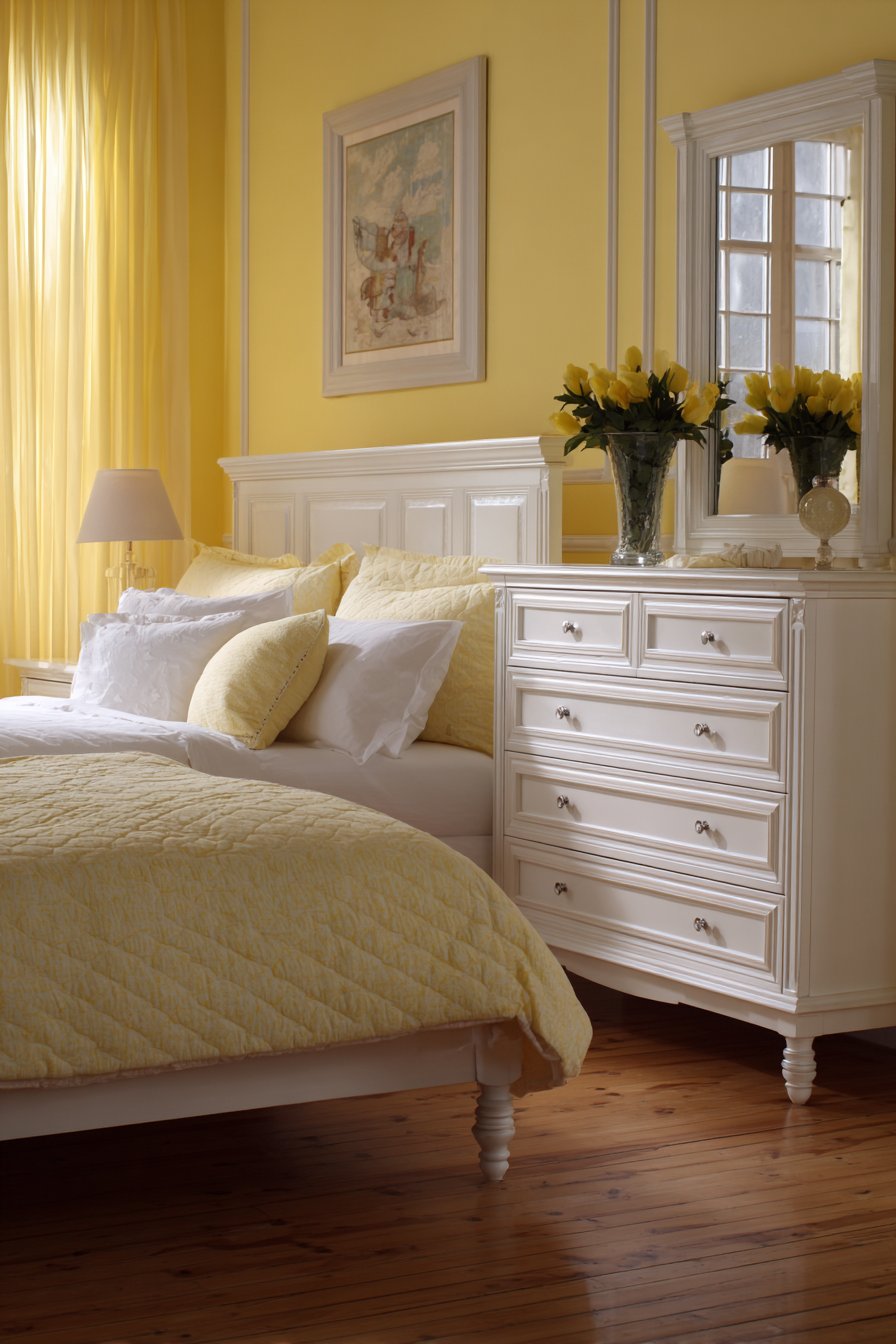 Sunny Yellow and White Classic Combination