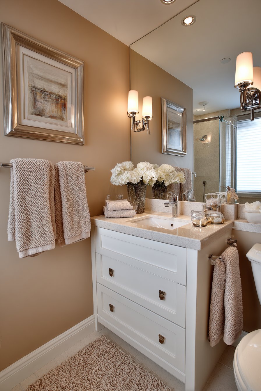 Narrow Layout with Strategic Mirror Placement