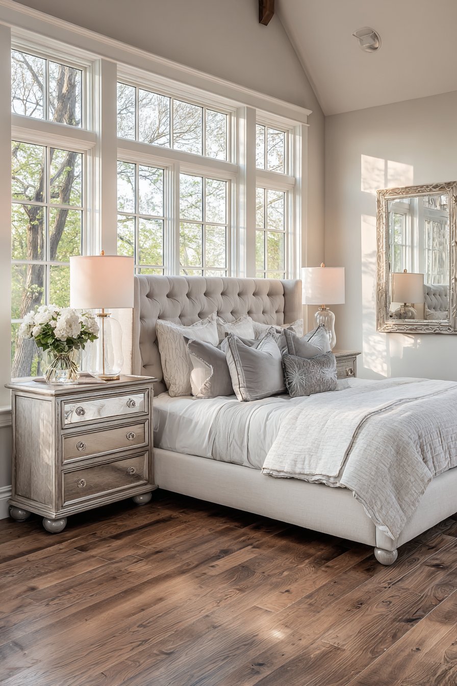 Master Suite with Channel-Tufted Grandeur