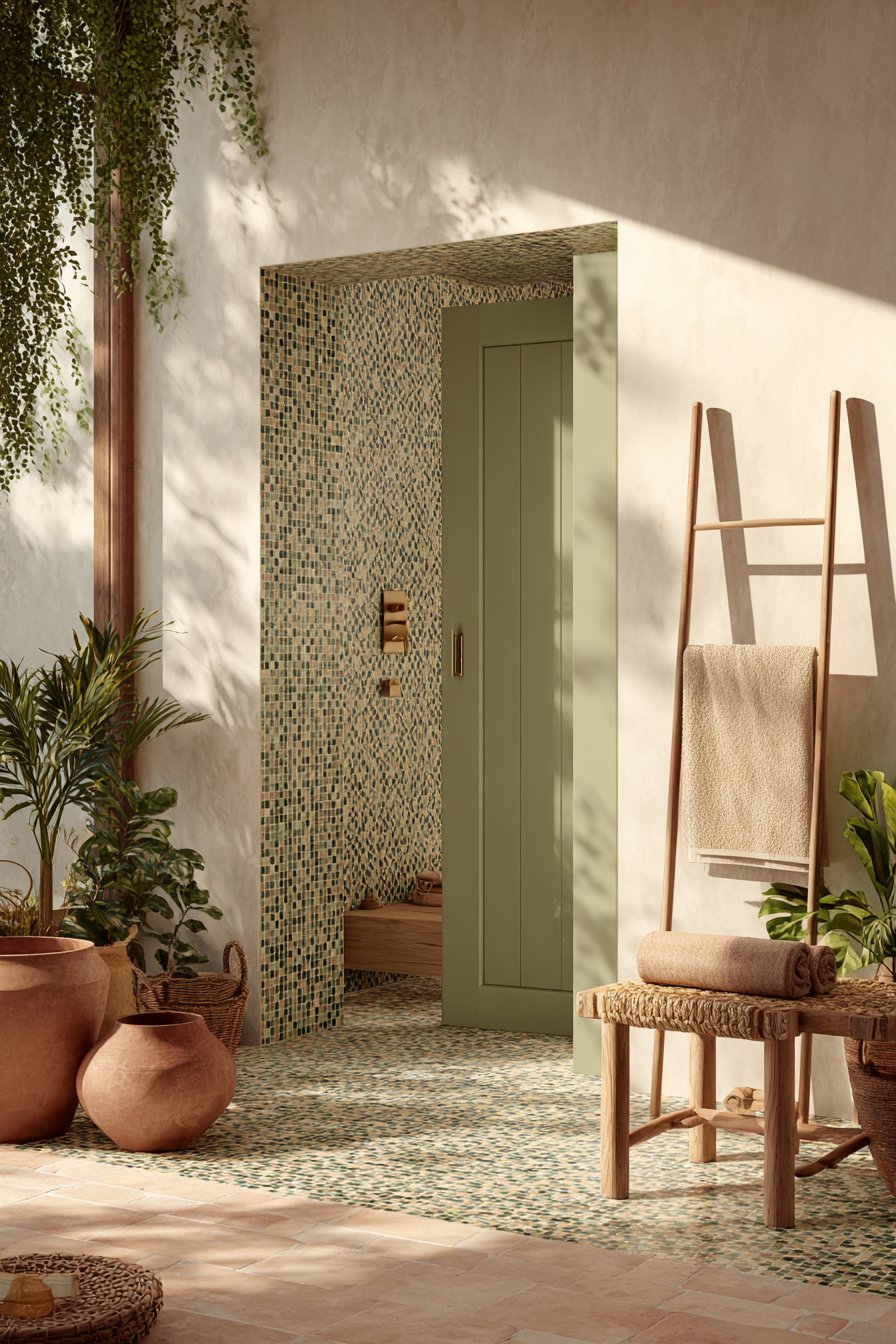 Bohemian Olive Green Artisanal Charm