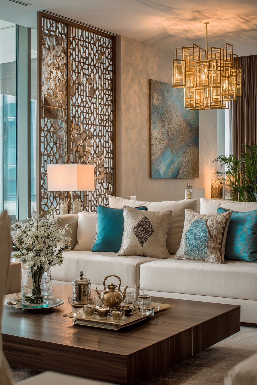 Modern Minimalist with Traditional Arabic Accents