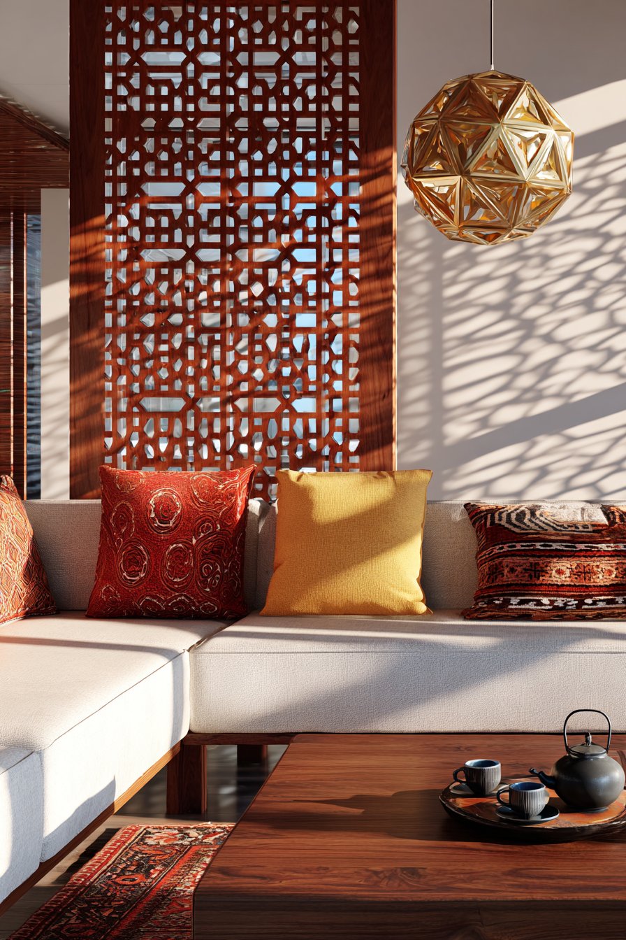 Modern Minimalist with Traditional Arabic Accents