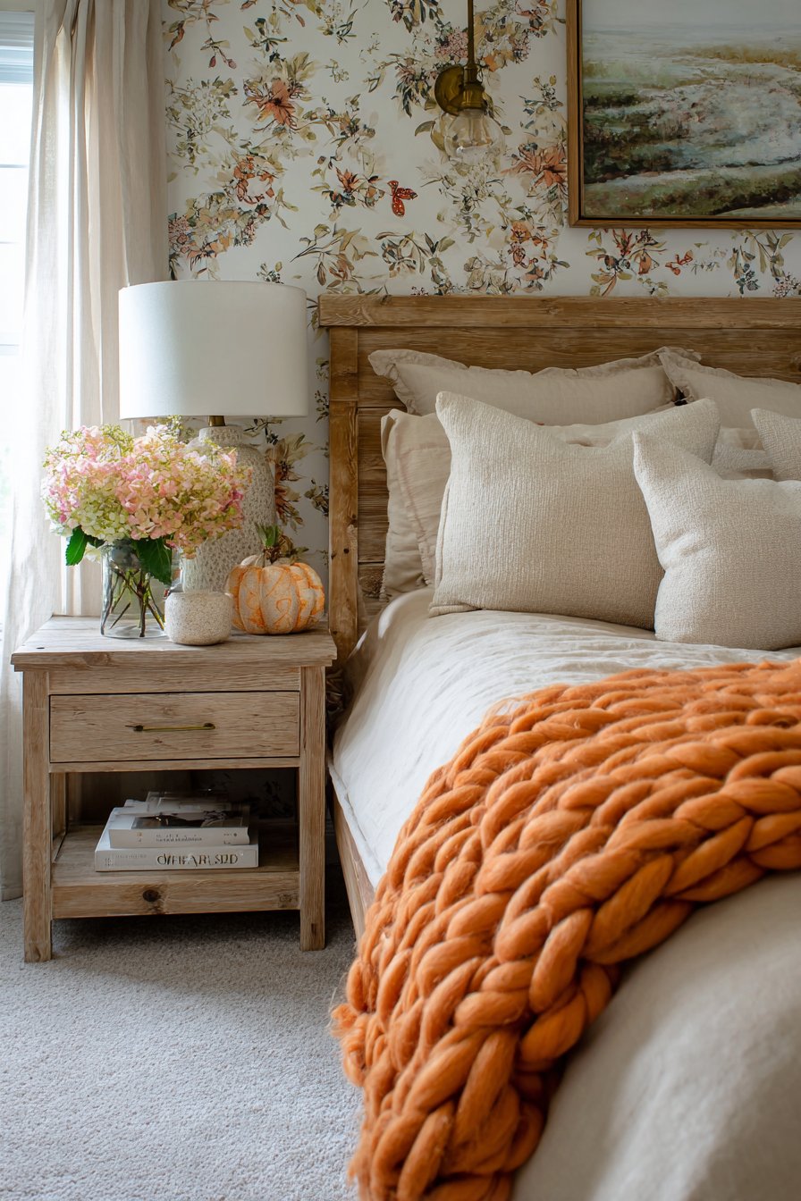 Botanical Autumn Feature Wall Design