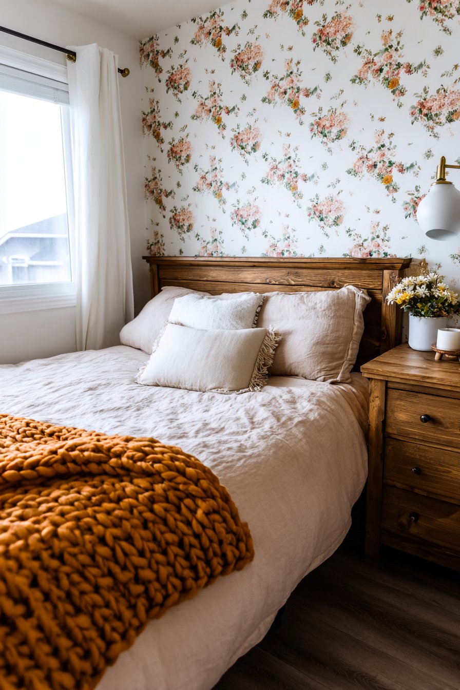 Botanical Autumn Feature Wall Design