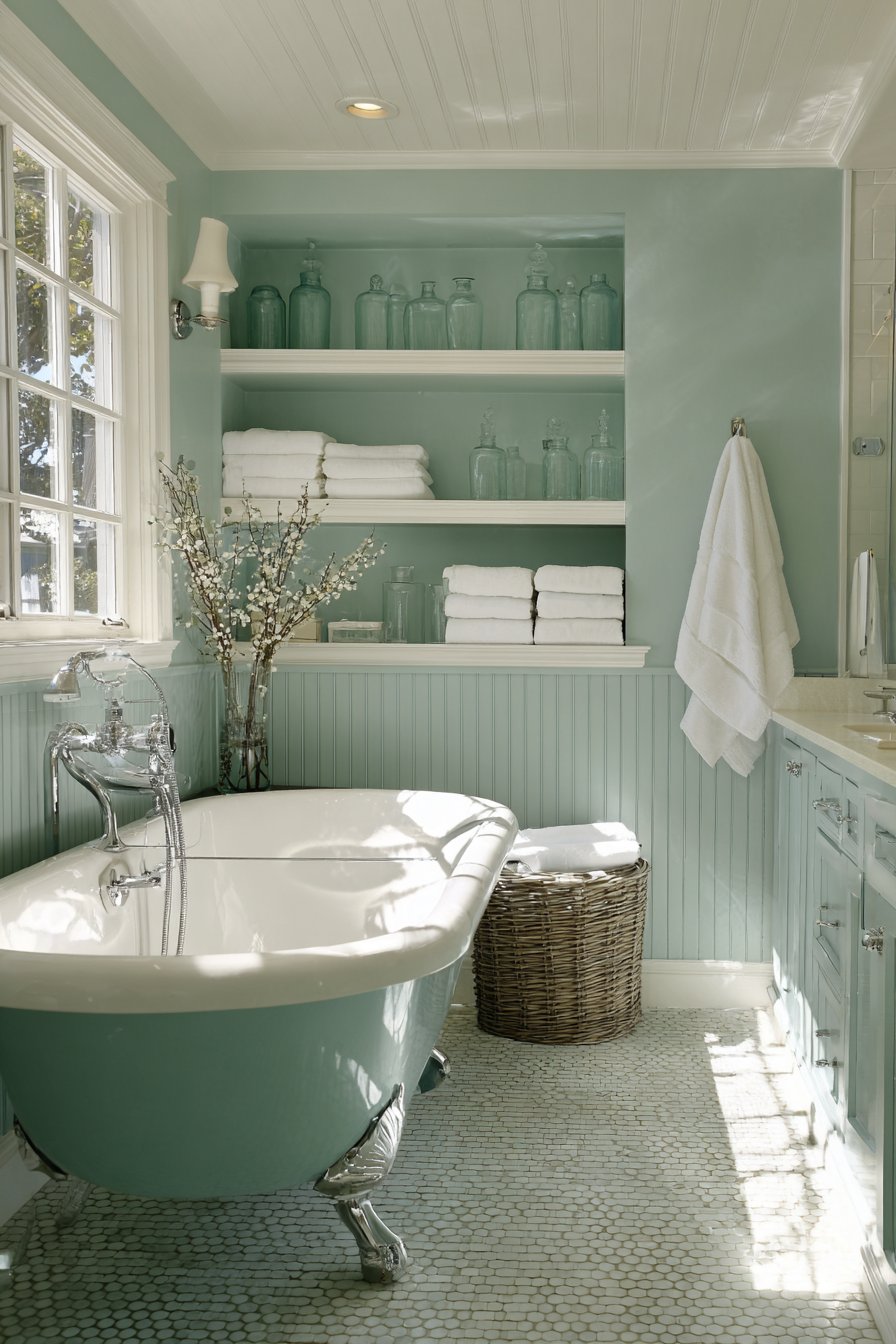 Fresh Mint Green Cottage Charm