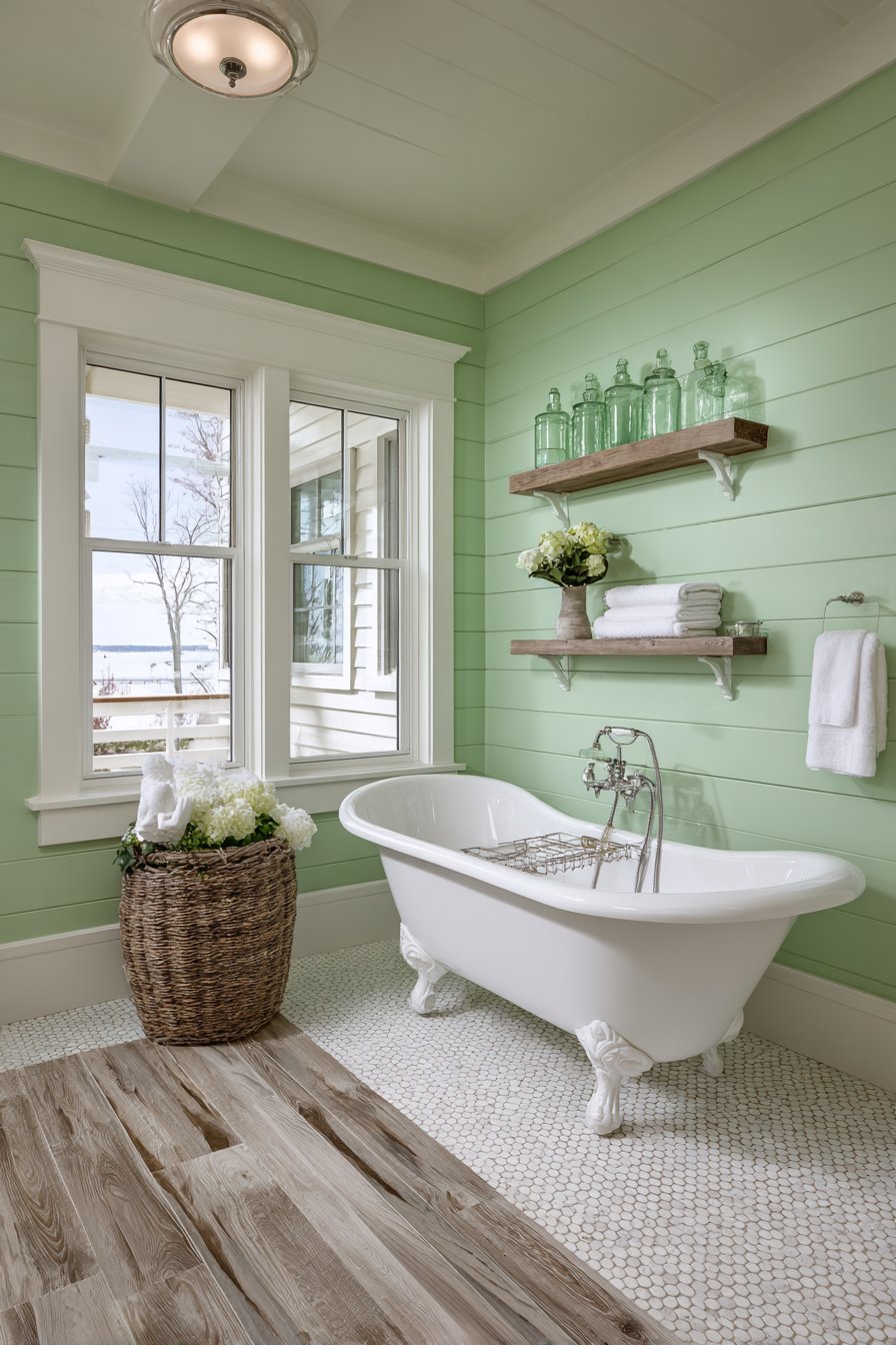 Fresh Mint Green Cottage Charm