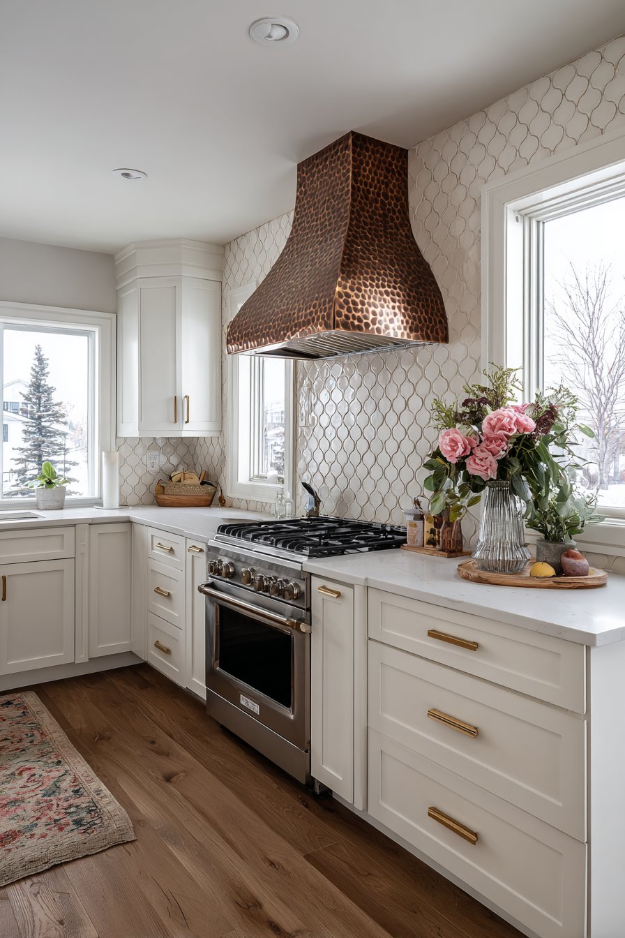 Handmade Tile Backsplash with Artisanal Details