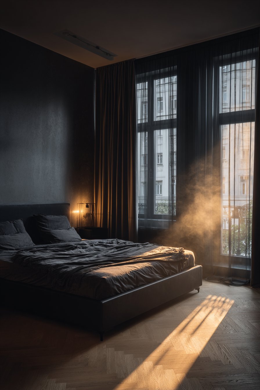 Floor-to-Ceiling Drama with Layered Window Treatments