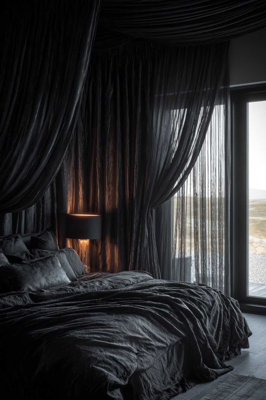 Floor-to-Ceiling Drama with Layered Window Treatments