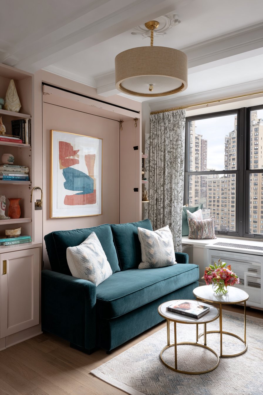 Compact Jewel-Tone Solution for Small Spaces