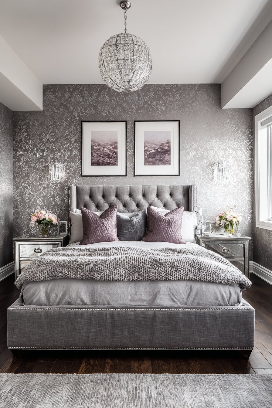 Metallic Majesty: Textured Walls as Focal Points