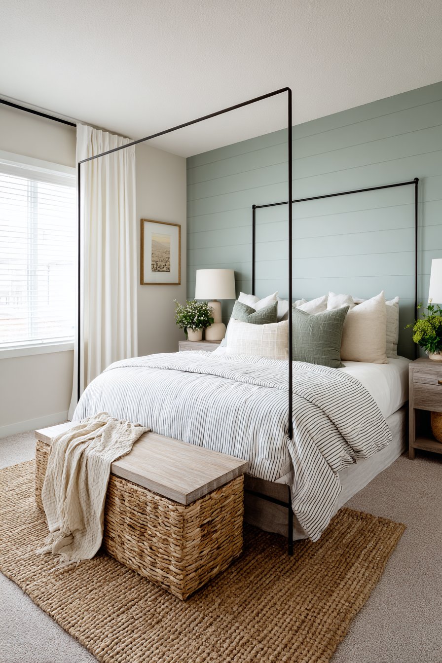 Coastal Serenity with Whitewashed Metal Charm