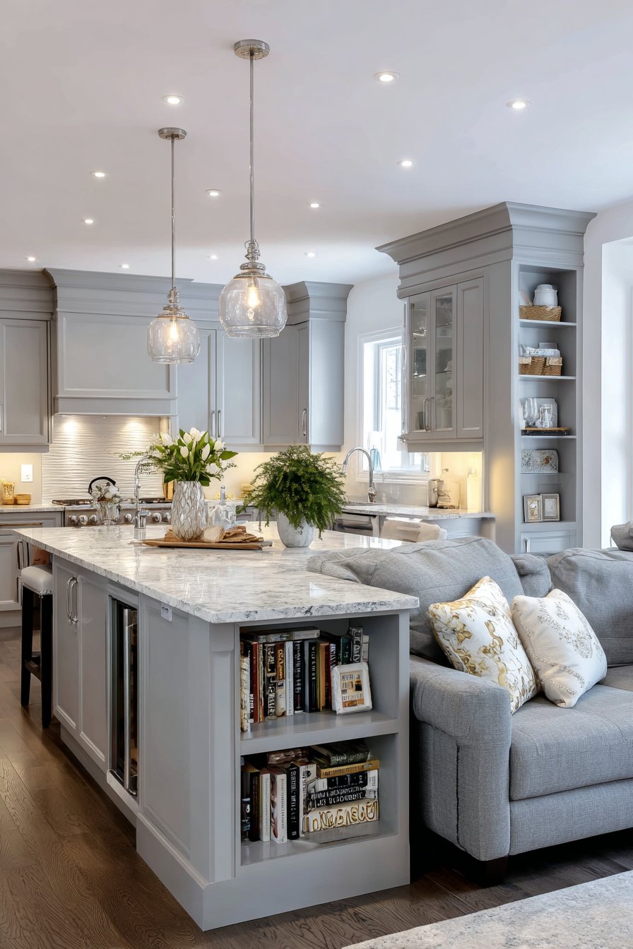 Transitional Design with Dual-Purpose Island