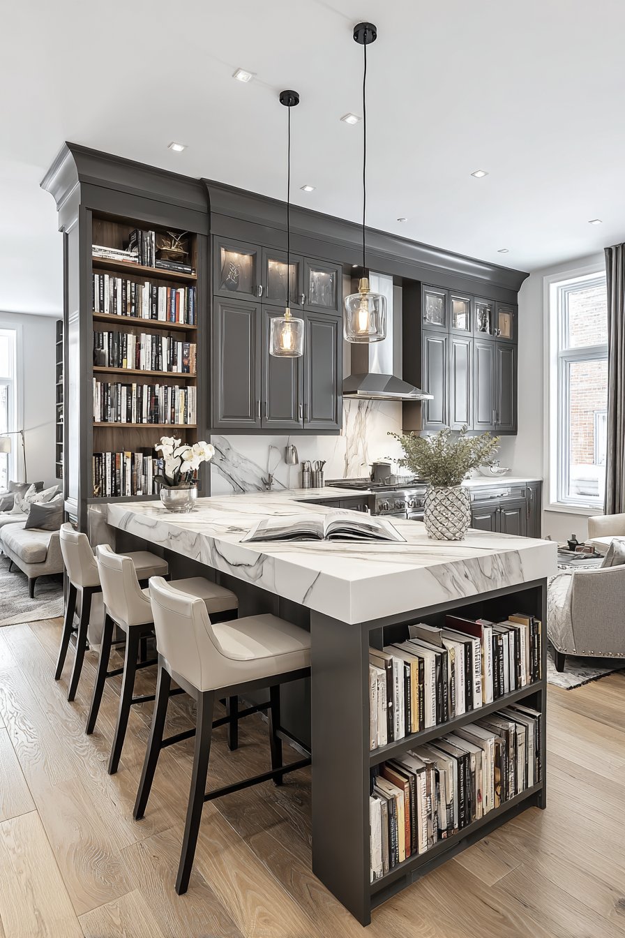 Transitional Design with Dual-Purpose Island