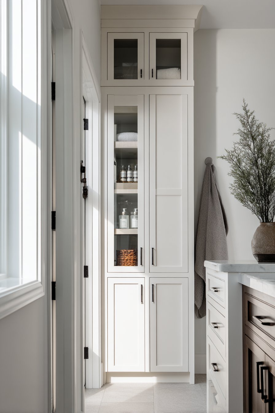 Floor-to-Ceiling Linen Cabinet for Maximum Vertical Storage