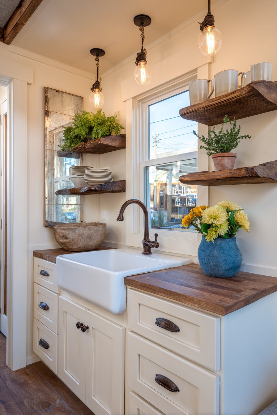 Modern Farmhouse Charm in White Beadboard with Vintage Details