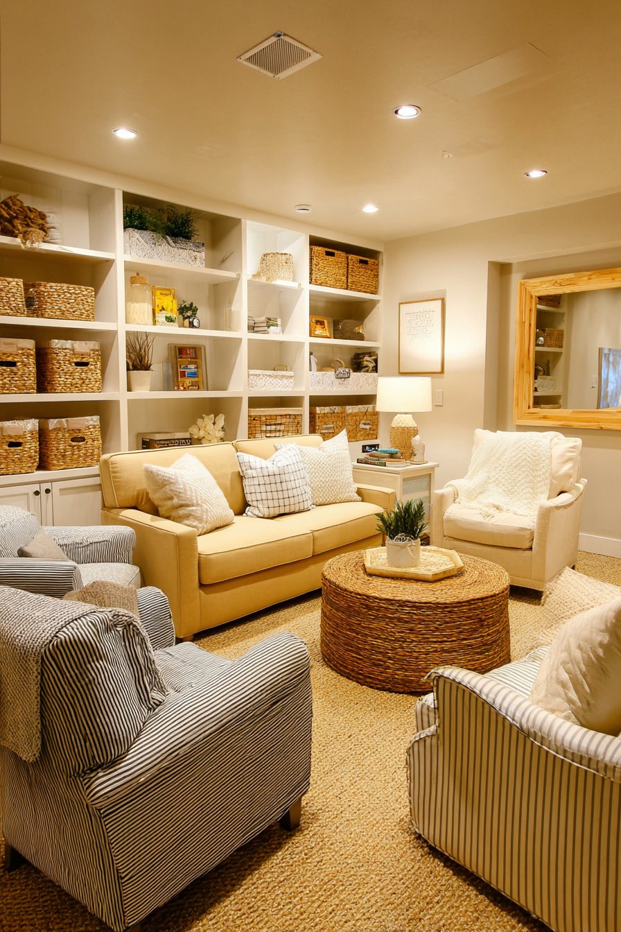 Versatile Family Room with Flexible Arrangements