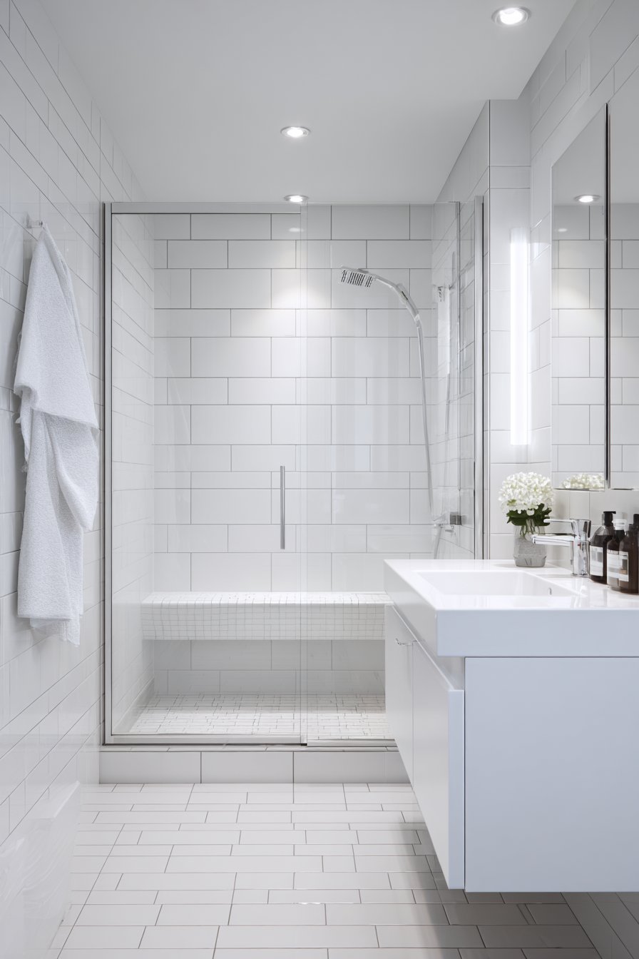 Minimalist Monochromatic White Spa Retreat