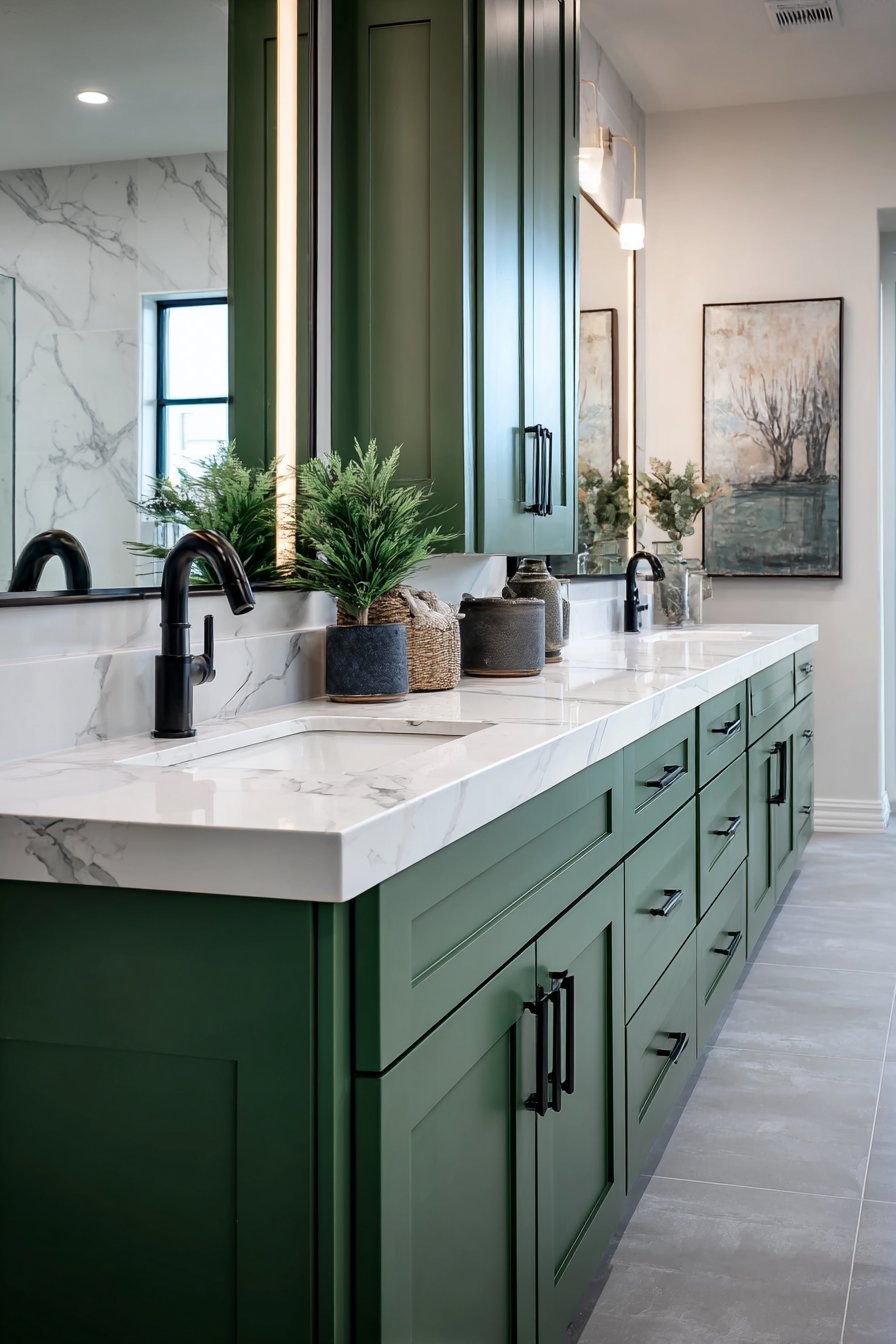 Sleek Contemporary Double Vanity Design