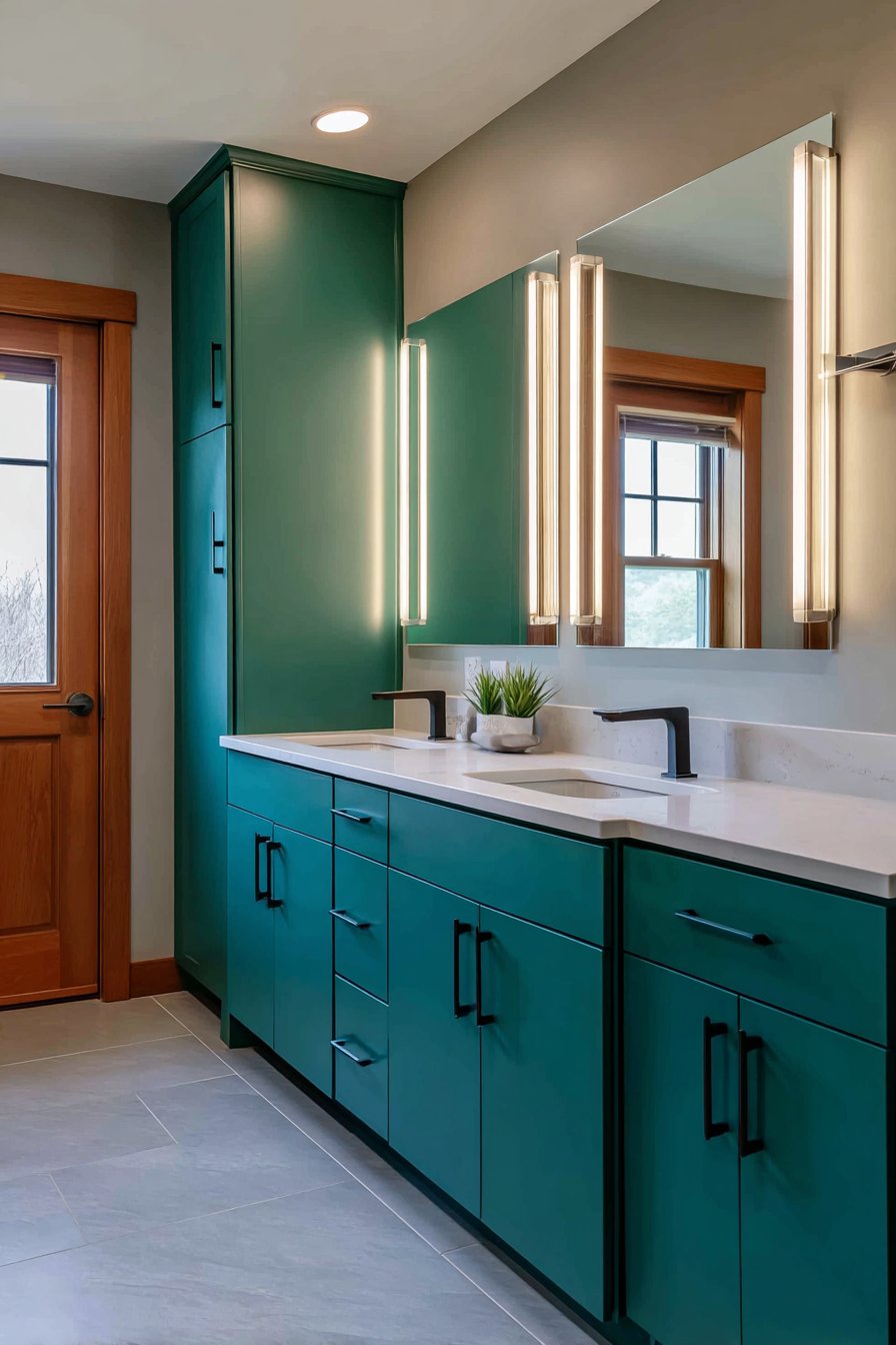 Sleek Contemporary Double Vanity Design