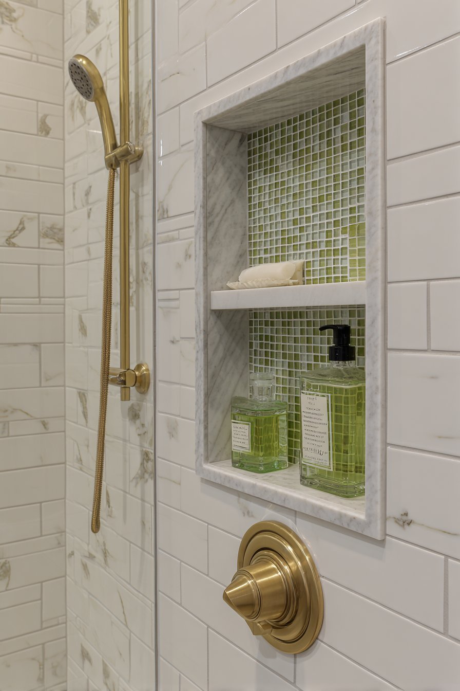 Functional Elegance in Shower Storage Solutions