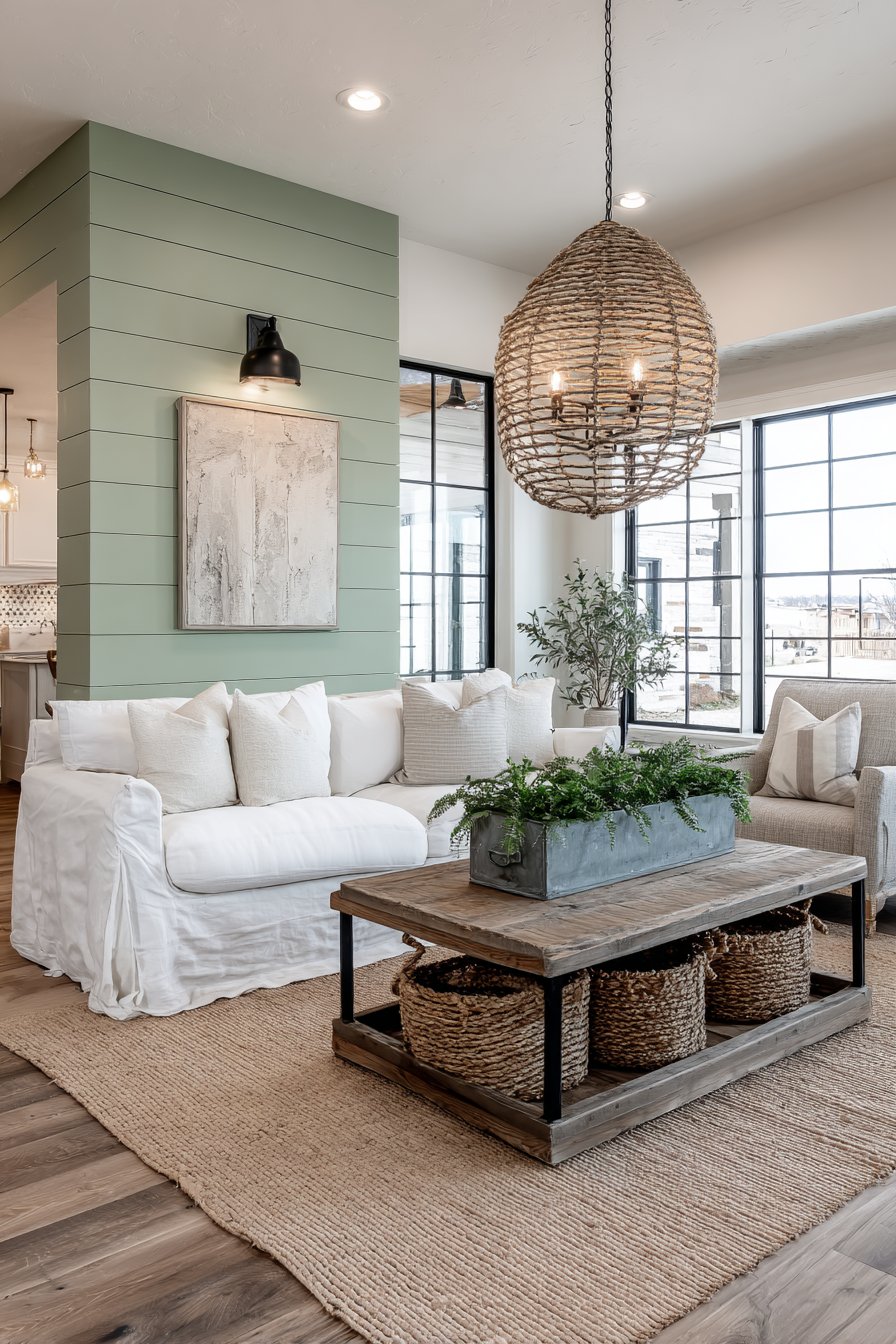 Modern Farmhouse Mint Shiplap Statement