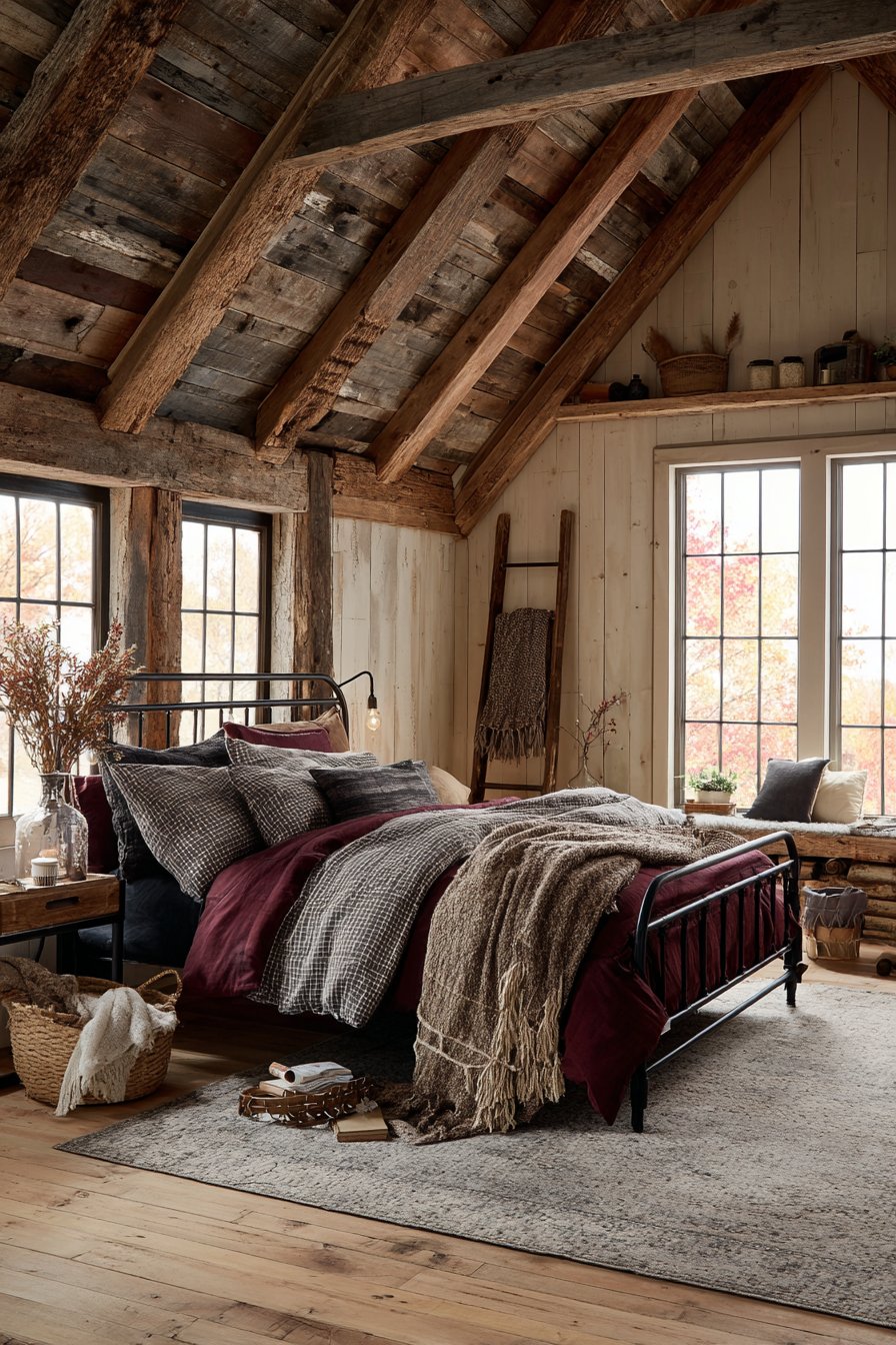 Rustic Autumn Bedroom with Architectural Character