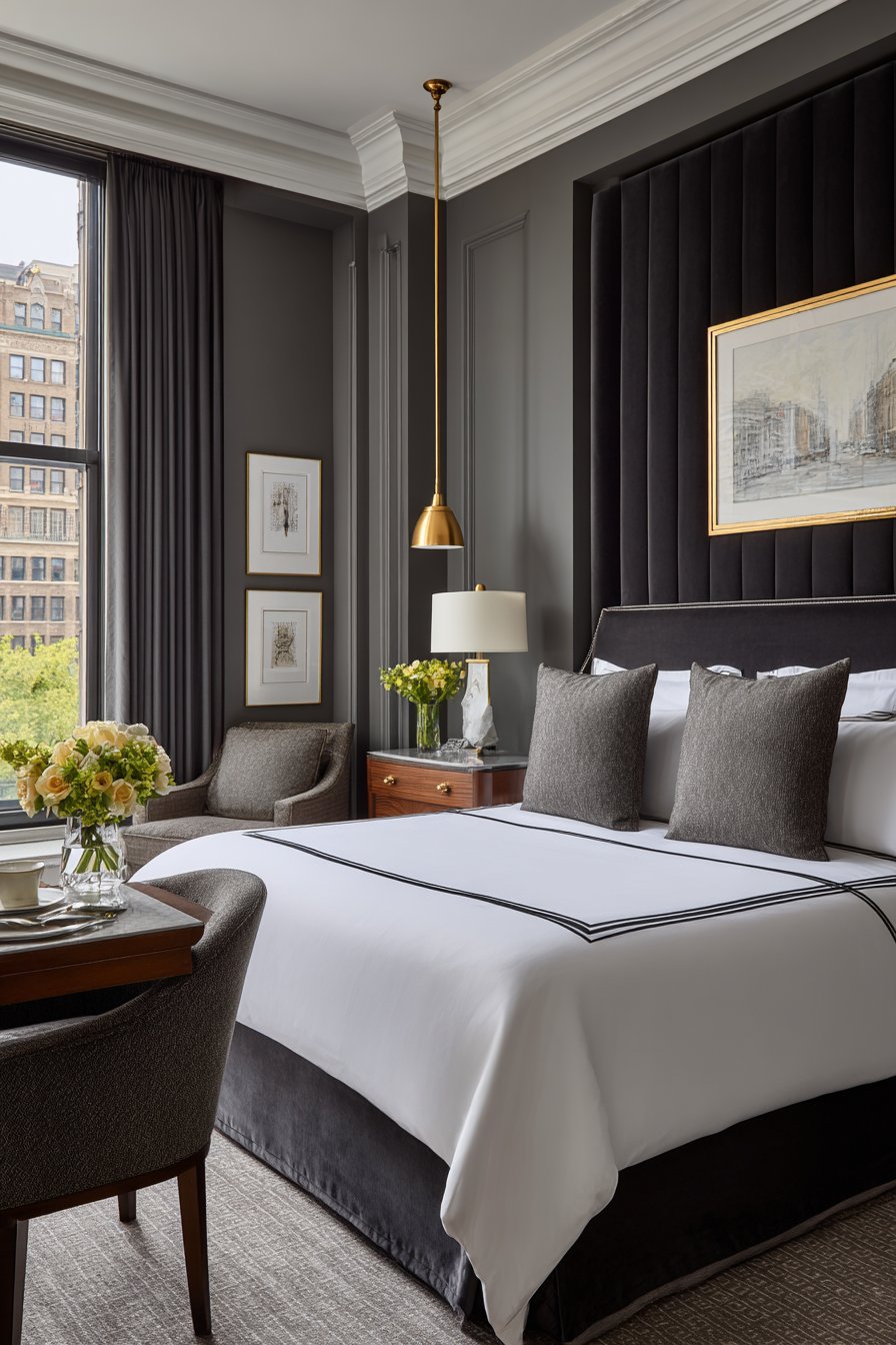 Luxurious Black Tufted Velvet Wall Panels