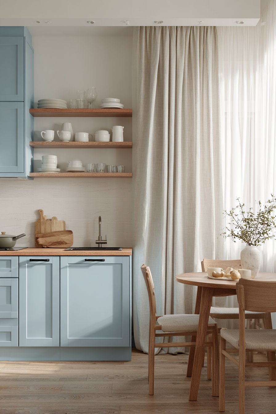 Scandinavian Dusty Blue-Grey Functional Calm