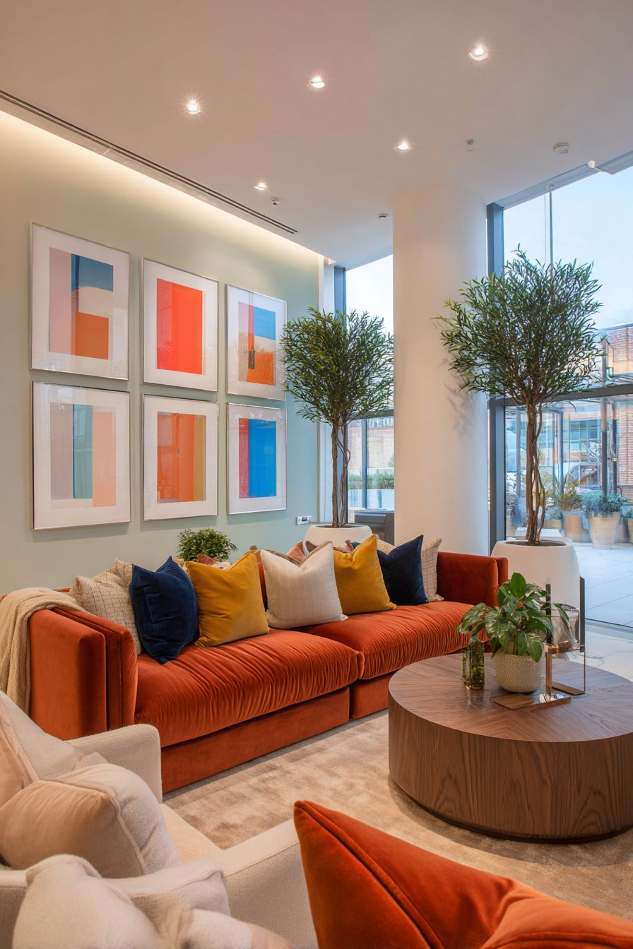 Contemporary Color-Drenched with Sage Green Walls