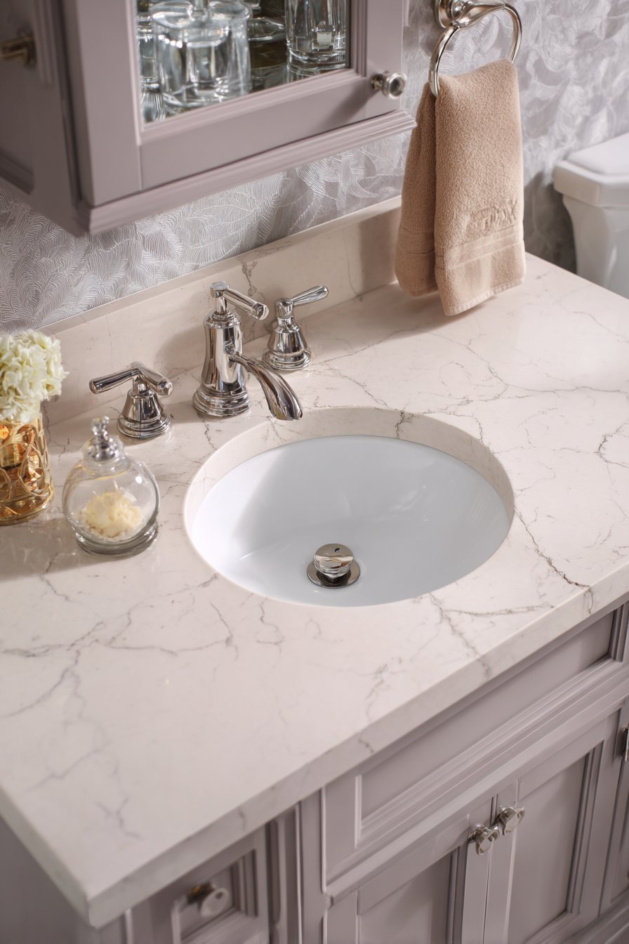 Transitional Grey Vanity Elegance