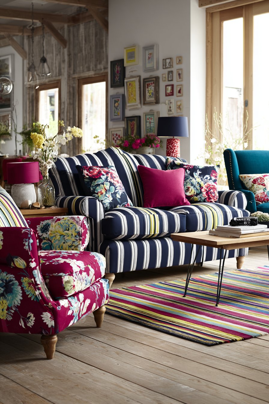 Mixed Pattern Mastery with Confident Textile Layering