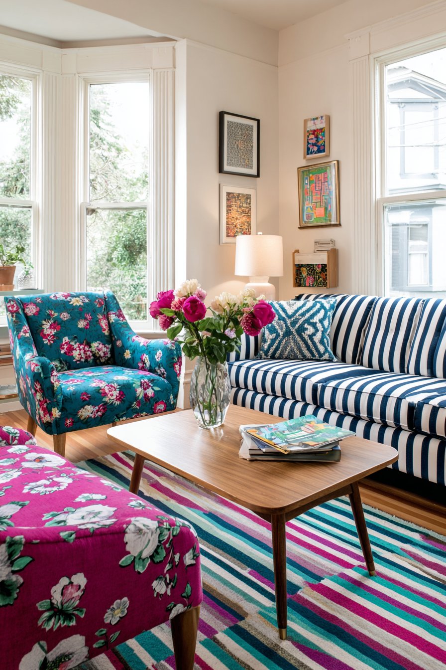 Mixed Pattern Mastery with Confident Textile Layering