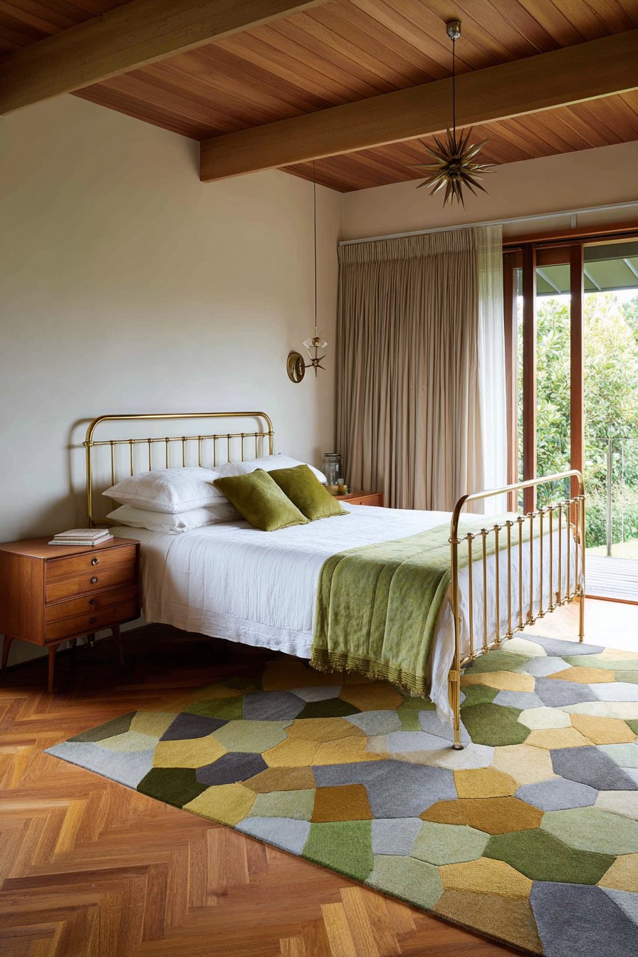 Mid-Century Modern Revival with Brass Sophistication