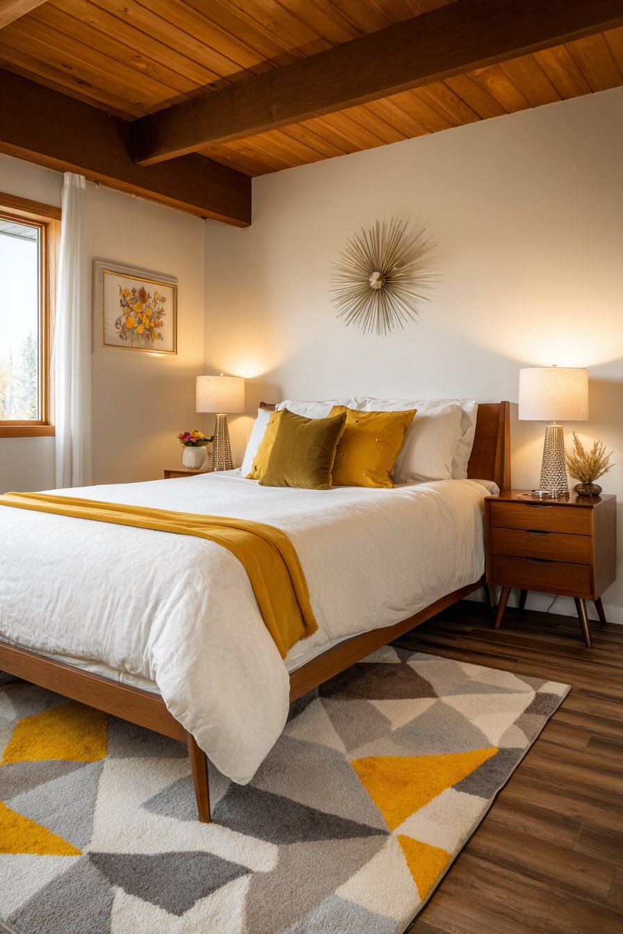 Mid-Century Modern Revival with Brass Sophistication