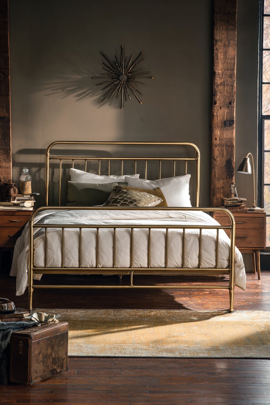 Mid-Century Modern Revival with Brass Sophistication