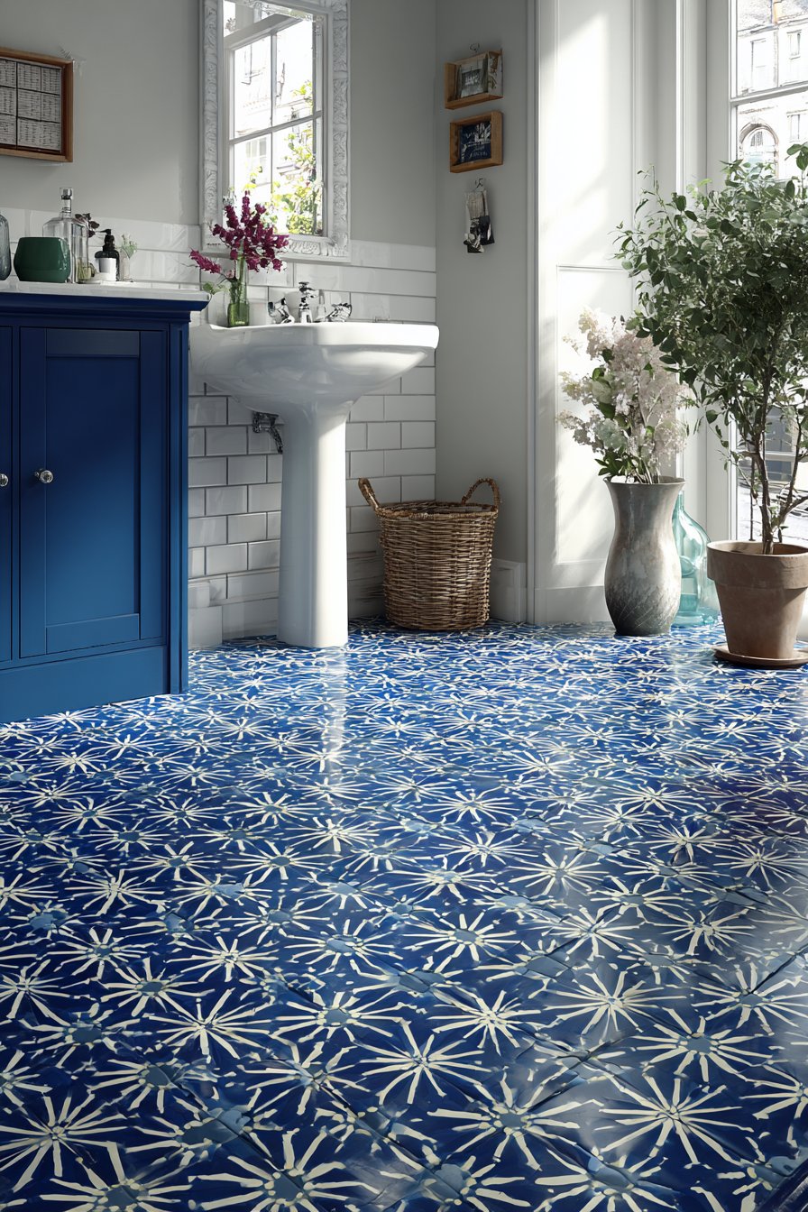 Bold Geometric Floor Pattern