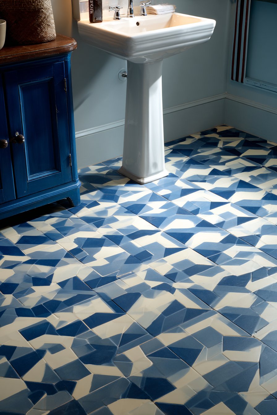 Bold Geometric Floor Pattern
